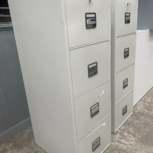 Phoenix fireproof filing cabinet -Phoenix fireproof 4 drawer filing cabinet in grey