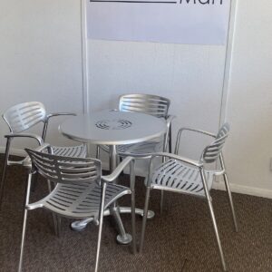 Jorge Pensi Toledo aluminium Table 1980s Quantity Available