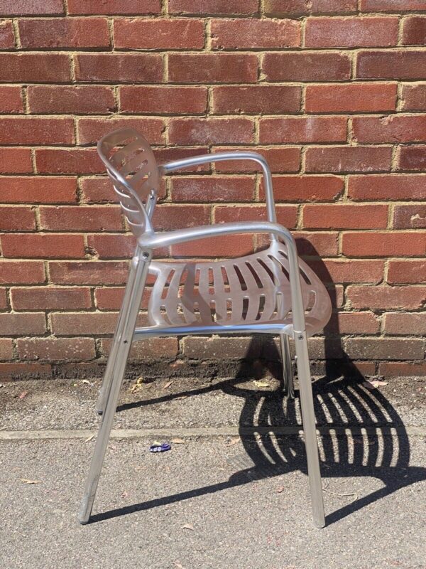 Jorge Pensi Toledo aluminium chair 1980s Quantity Available - Image 3