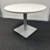 Haworth 1m white round table
