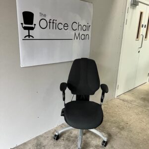 RH100 Mid Back Orthopaedic Task Chair In Gunmetal Grey Height Adjustable Arms