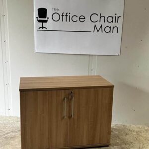 Mobili double door storage cupboard 0.72m x 1m x 0.5m Light Walnut 1 Shelf & Key
