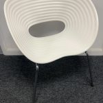 Vitra Tom Vac Plastic Shell Chair By Ron Arad In White