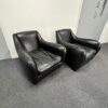 Balzac Club Chairs in finest black leather by SCP