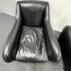 Second hand Balzac Club Chairs in black leather by SCP
