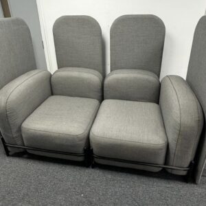 Frovi Flord Modular Breakout Seating System in Grey Cloth on Black Frame
