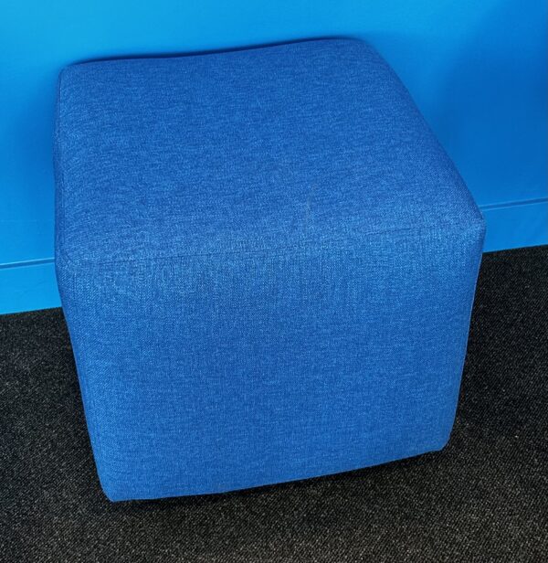 Allermuir Conic A632 cushion stool in amazing Electric Blue Fabric