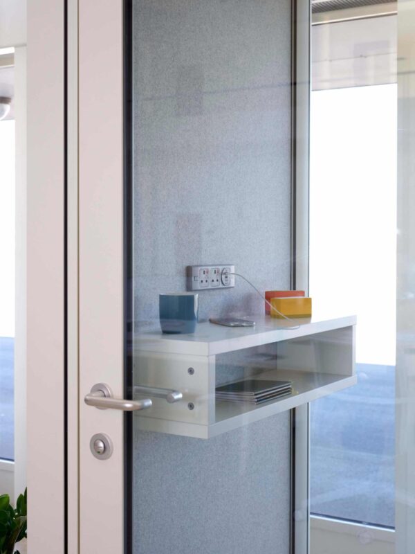 Senator Cell Pod Cell-01 Focus Single User Acoustic Phone Booth in Gunmetal Grey