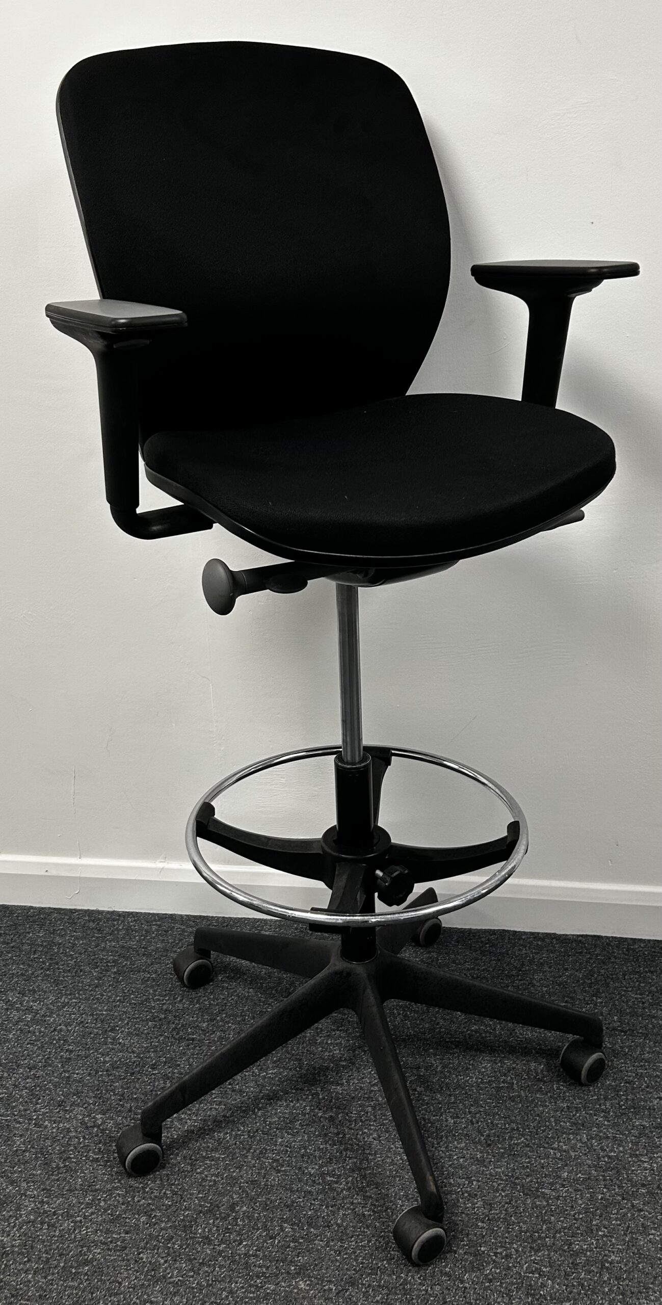 Orangebox Joy Hi Draughtsman chairs in Havana Black