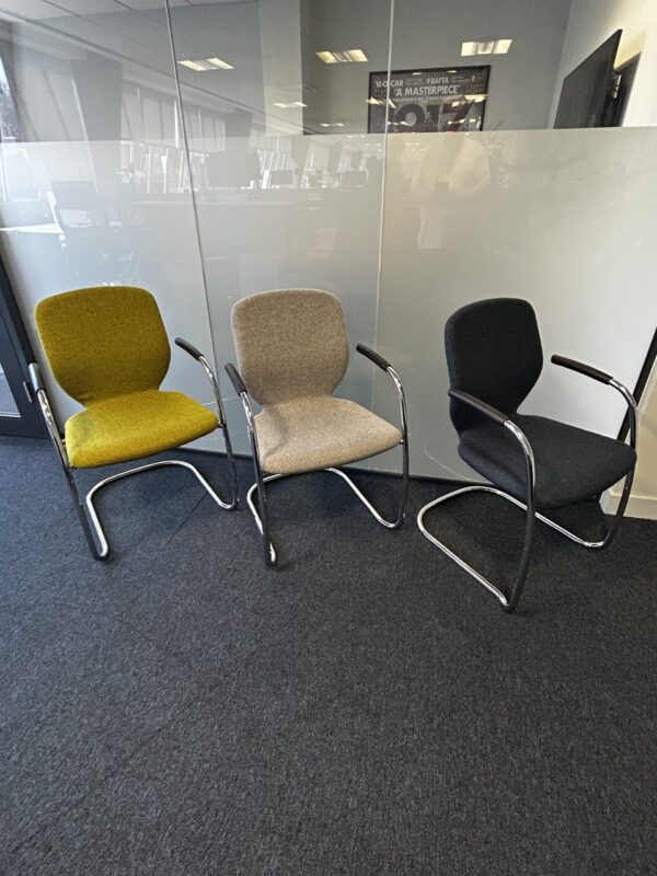 Boss Design Lily stacking conference Chairs in Camira Blazer Ulster Green and Mix fabric