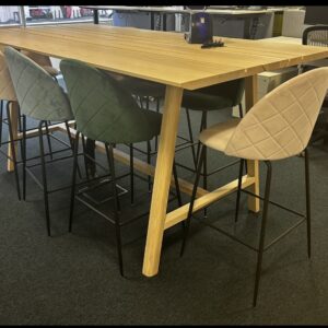Buzzispace PicNic Meet 2.4 x 1.2 x 1.08 Hi Collaborative Table in Natural Whitewash Ash