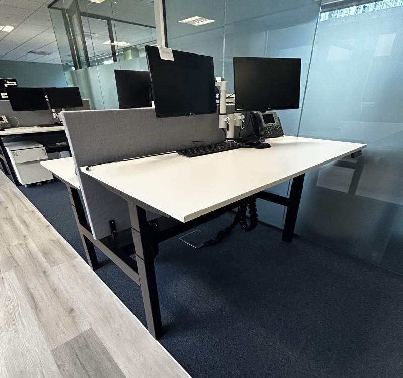 Sit Stand Back To Back 1400 x 800 White Desk