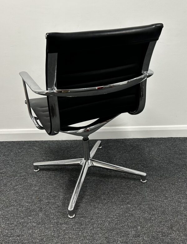Mobili Leather Chrome Aluminium Framed Conference Chairs