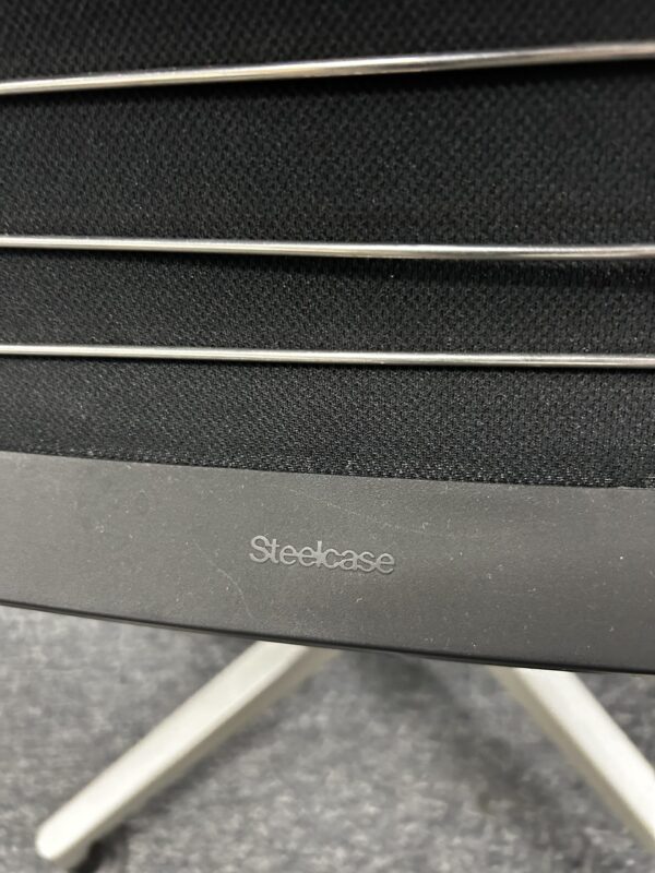 Steelcase Think Mid Back Conference Chairs in Black on cantilever frame