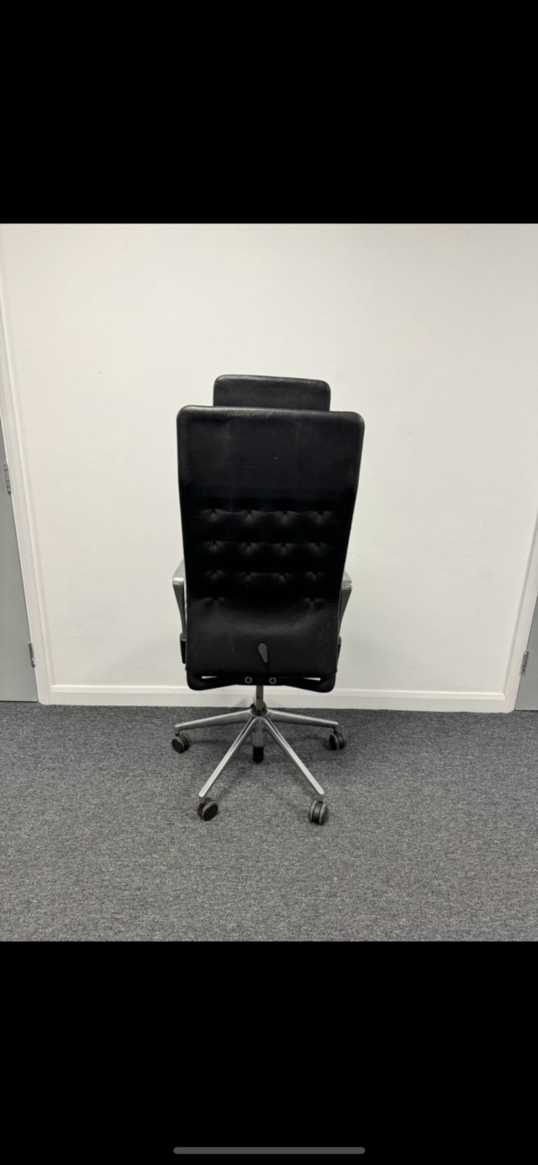 Vitra ID Trim L High back Ergonomic Executive Chair with Adjustable Headrest and lumbar adjust in Leather