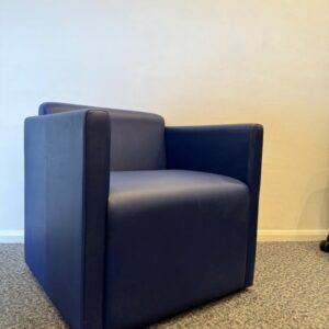 Gresham Cube Club Chair Dark Blue