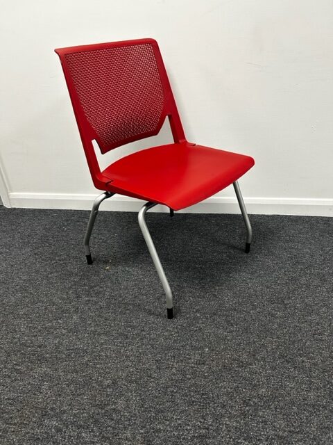 Haworth 6220 Stackingt Chairs Red