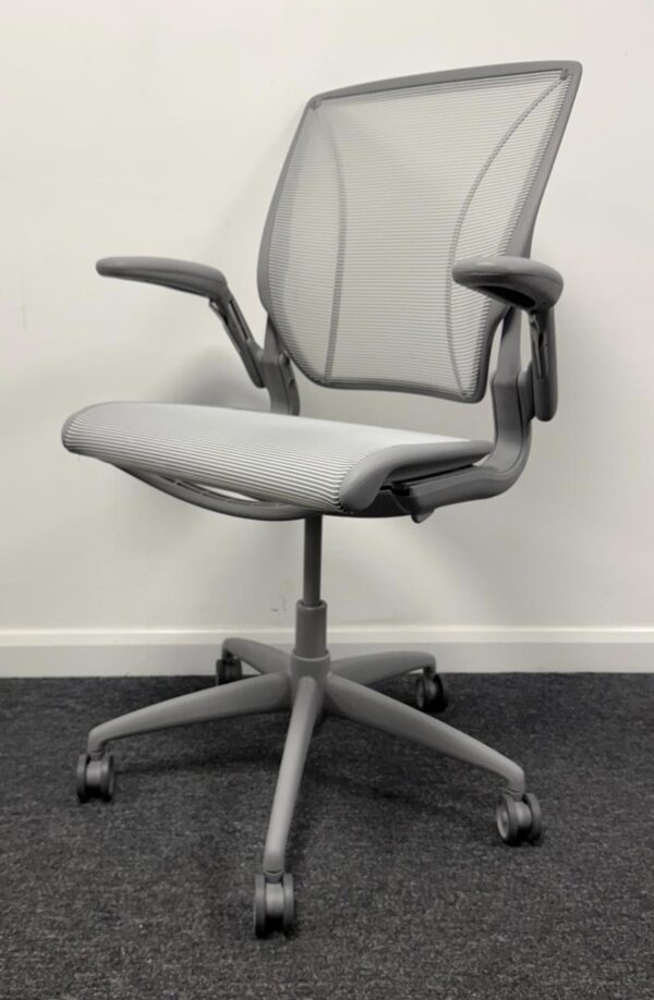 Humanscale Diffrient World Mesh Task Chair Silver Mesh - Image 4