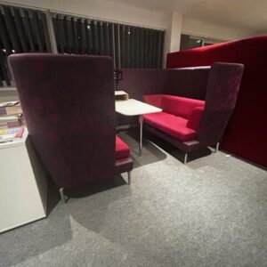 Boss Design Acoustic 4 Person Booth Burgundy