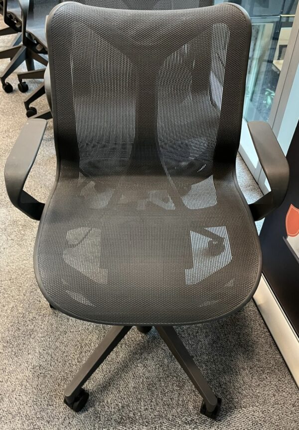 Herman Miller Cosm Low Back Task Chair Graphite Mesh on Graphite Frame - Image 3