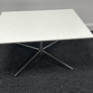 Connection Coffee Table 750mm x 600mm rectangular Top on Polished Aluminium 4 Leg Base