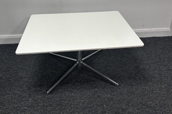 Connection Coffee Table 750mm x 600mm rectangular Top on Polished Aluminium 4 Leg Base - Image 2