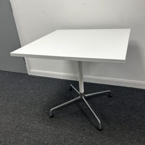 Charles Eames ET102 by Herman Miller Based White Laminate 800mm Square Meeting Table
