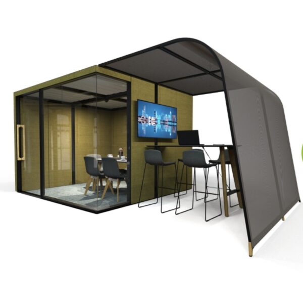 Orangebox Campers & Dens Pod CD05CLS Acoustic booth black fabric outer shell on both sides - Image 11