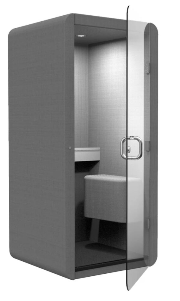 JDD PENELOPE Acoustic Office Phone Booth Grey - Image 5