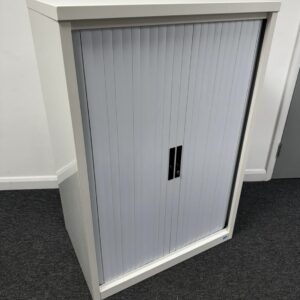 Side Tambour Double Door Cupboard Kontrax From Silverline White 1.2m X 0.8m x 0.47m