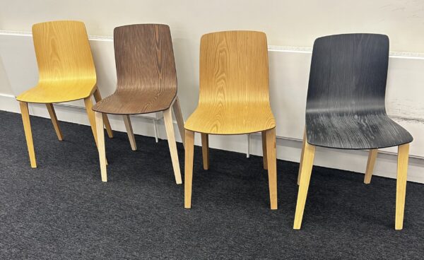 Arper Aava 2 chair with Ply seat on bentwood legs set of two in individual finishes - Image 2
