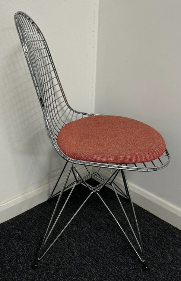 Vitra DKR Wire Chair Chrome Poppy Red  Seat pad - Image 5