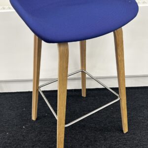 Hay AAS33 Hi Stool finished in Purple on Oak Frame