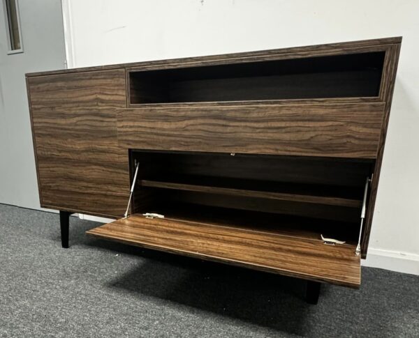 Allermuir Famiglia 1600 Credenza Walnut on black cast alloy base - Image 2