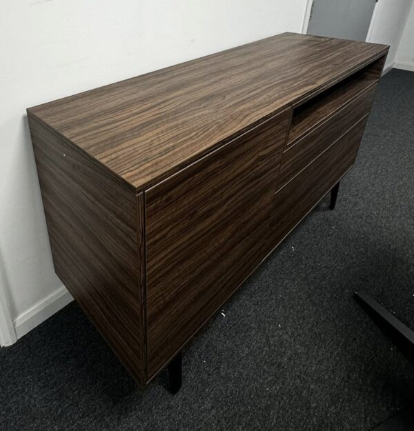 Allermuir Famiglia 1600 Credenza Walnut on black cast alloy base - Image 5