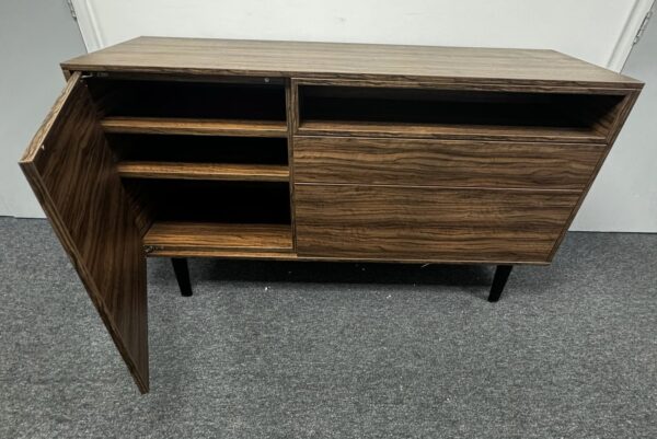 Allermuir Famiglia 1600 Credenza Walnut on black cast alloy base - Image 4