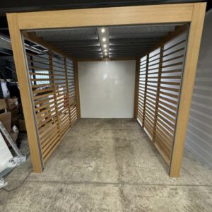 Connection Rooms Wooden Slat collaborative open team workspace 2.4M wide x 3M