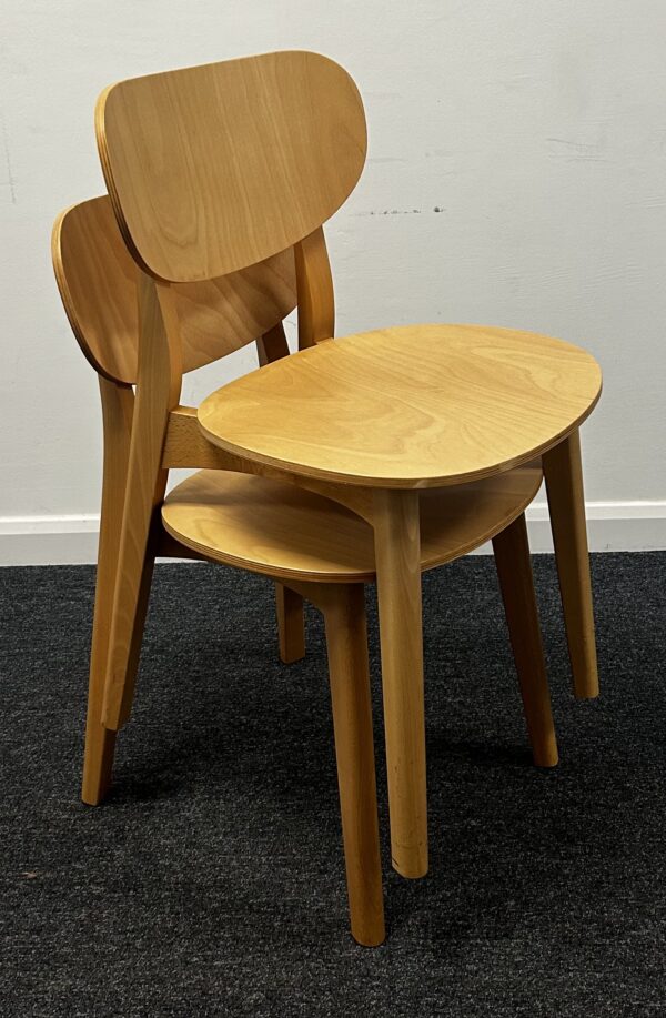 Allermuir Jaicer JCR1 Natural Wood Beech Side Chair - Image 5