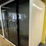 Framery Q acoustic two person privacy workspace Pod In Graphite Over White