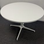 Herman Miller Civic Round Work Tables in white