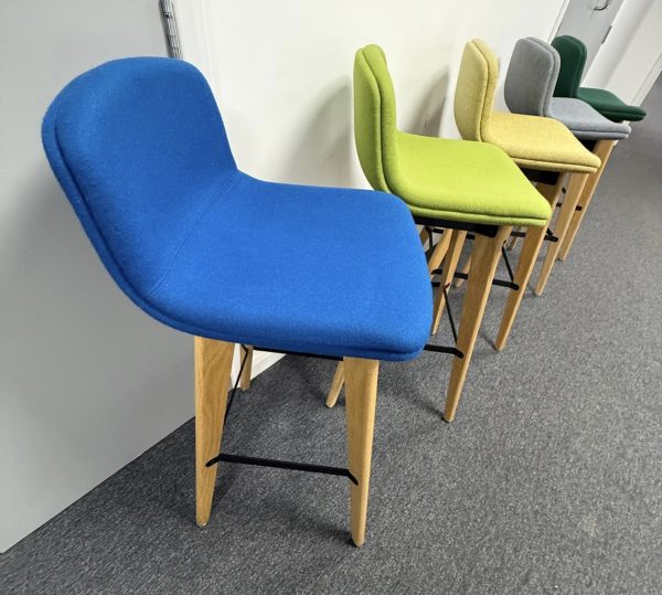 Pre-loved Orangebox Cubb Stools on Oak Frame
