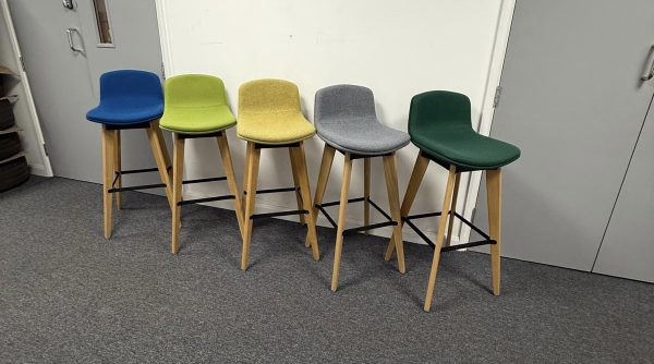 Used Orangebox Cubb Stools on Oak Frame