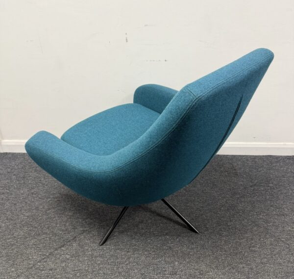 Softline Noomi Lounge Swivel Chair in Aquatic Blue - Image 4