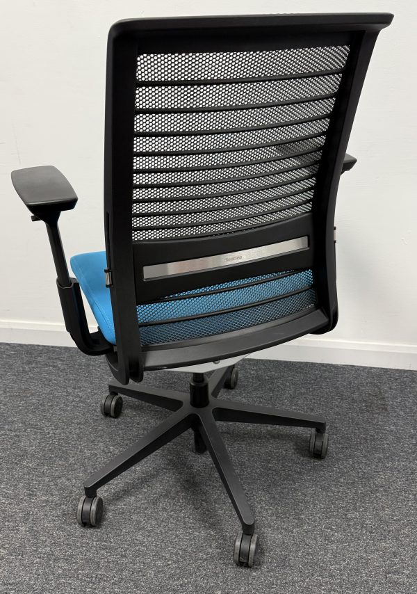 Used Steelcase Think V2 blue Seat with HA arms