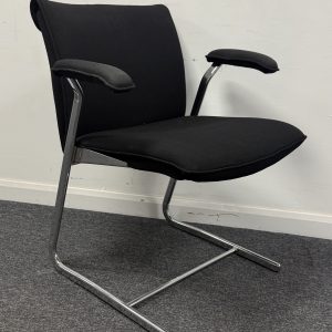 Boss Design Delphi Stacking Chair Black Fabric