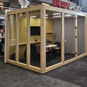 BusyPod Moduler Large Office Booth-3m-x-3m Maple