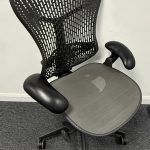 Herman Miller Mirra V1 Anthracite Back on Silver Mesh Seat