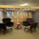 Connection Rooms Oak Frame Collaborative team workspace booth