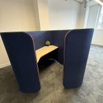 Flexi Tri Acoustic Screen by 2020 design single user workspace pod