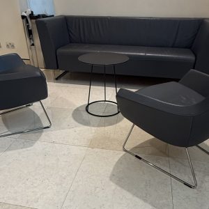 Swedese Gap Cafe' 3 Seater Sofa in Grey Leather